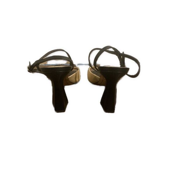 X For Love & Lemons Natalie Heel Sandals Beige Natural Black DOLCE VITA 7.5 - Picture 3 of 7